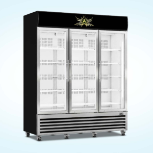 Emelcold 1800L 3 Door Showcase Chiller with Stainless Steel Frame – ME-T16SS-N