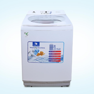 White Wash WWTL140 12 kg top load washing machine with LED display and tempered glass lid